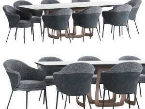 dining set 2 3Dモデル