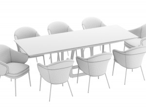 dining set 2 Modello 3D