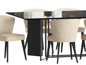 collection dining set 1 3D Model