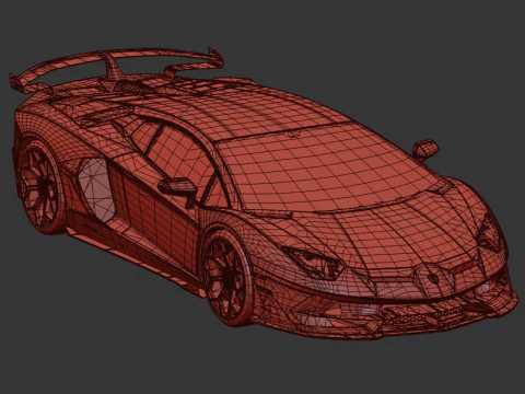 Lamborghini-aventador 2019 3D Model