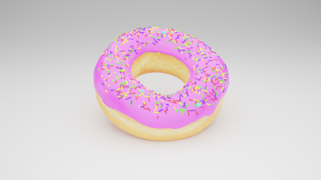 donut 3D 模型 .c4d .max .obj .3ds .fbx .stl .blend 