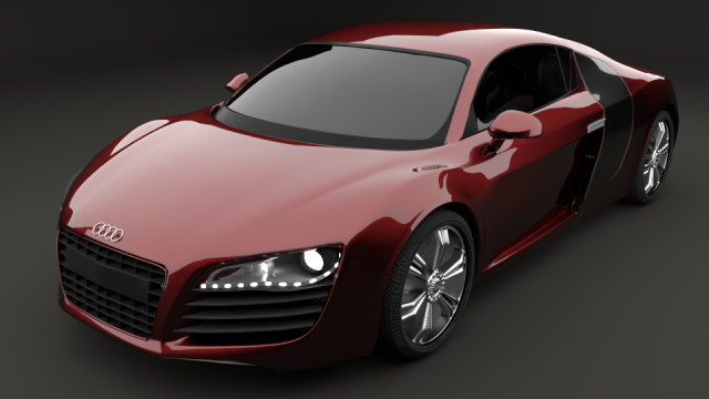 audi r8 3D 模型 .c4d .max .obj .3ds .fbx .stl .blend 