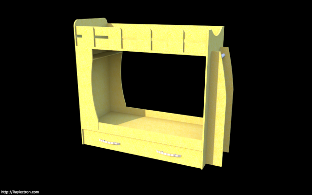 two bund bed 3Dモデル .c4d .max .obj .3ds .fbx .stl .blend 