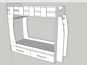 two bund bed 3Dモデル