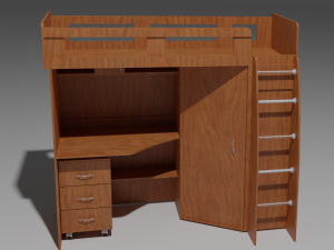 combined shelfbed 3D-Modell