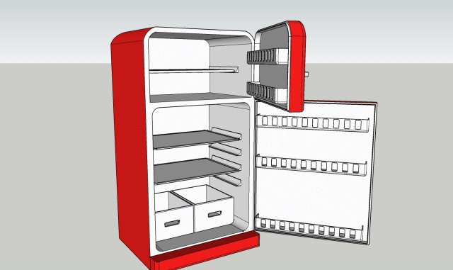 fridge 3D-Modell .c4d .max .obj .3ds .fbx .stl .blend 