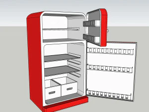 冷蔵庫 3Dモデル