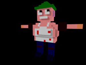 15 characters voxel s pack 3D Model