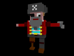 15 characters voxel s pack 3D Model