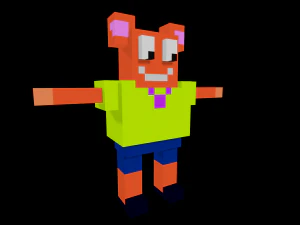 15 characters voxel s pack 3D Model