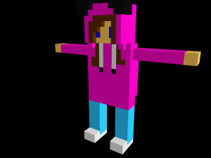 15 characters voxel s pack Modello 3D