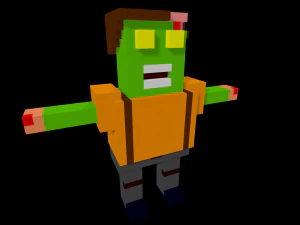 15 characters voxel s pack 3D Model