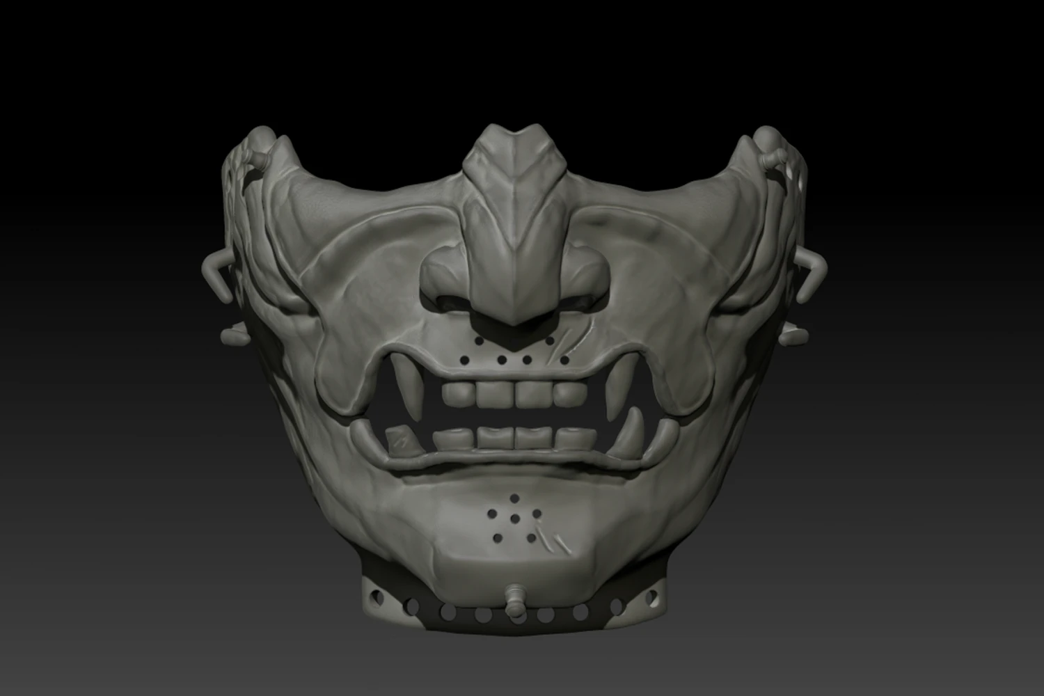 m&aacute;scara fantasma de tsushima Modelo 3D .c4d .max .obj .3ds .fbx .stl .blend 