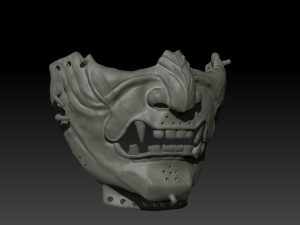 mask ghost of tsushima Modelo 3D