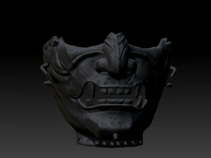m&aacute;scara fantasma de tsushima Modelo 3D