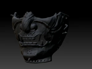 m&aacute;scara fantasma de tsushima Modelo 3D