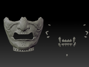 mask ghost of tsushima Modelo 3D