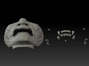 m&aacute;scara fantasma de tsushima Modelo 3D