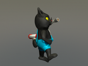keychain cat from well wait Modelo 3D