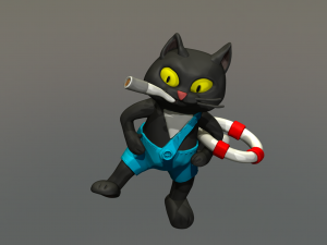 keychain cat from well wait Modelo 3D