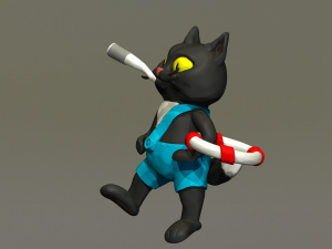 keychain cat from well wait Modelo 3D