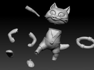 keychain cat from well wait Modelo 3D