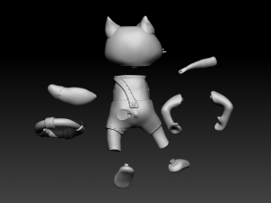 keychain cat from well wait Modelo 3D