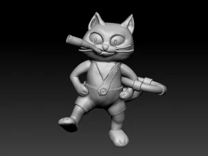keychain cat from well wait 3D Model