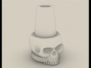 skull hookah mouthpiece 3D Print Model