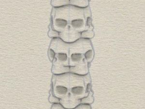 hookah pipe with skulls 3D Model