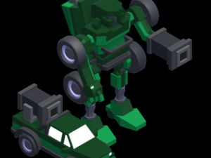 5 types of transformers 3D Model