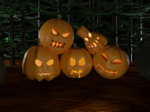 हैलोवीन कद्दू पैक 3D मॉडल