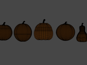halloween pumpkins pack Model 3D