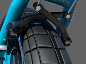 bmx midpoly for cartoon 3D Модель