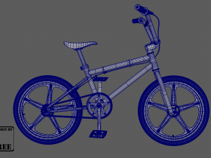 bmx midpoly for cartoon 3D Модель