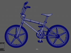 bmx midpoly for cartoon 3D Модель