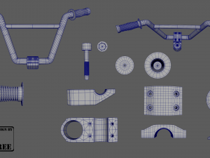 bmx midpoly for cartoon 3D Модель