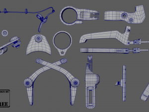 bmx midpoly for cartoon 3D Модель