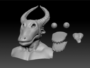 creature head hipoly 3D Model