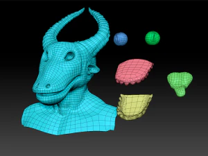 creature head hipoly 3D Model