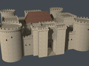 kastil abad pertengahan Model 3D