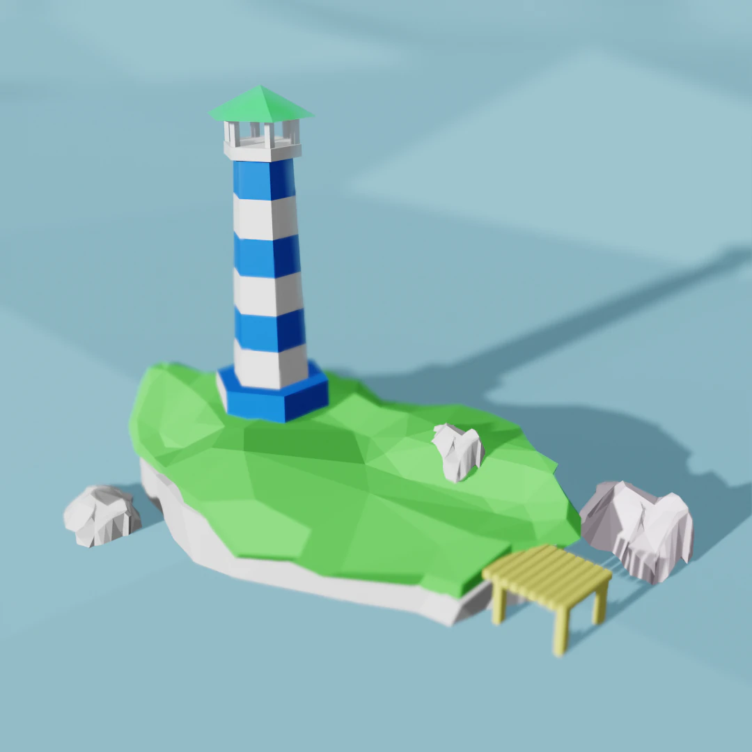 lighthouse 3D Model .c4d .max .obj .3ds .fbx .stl .blend
