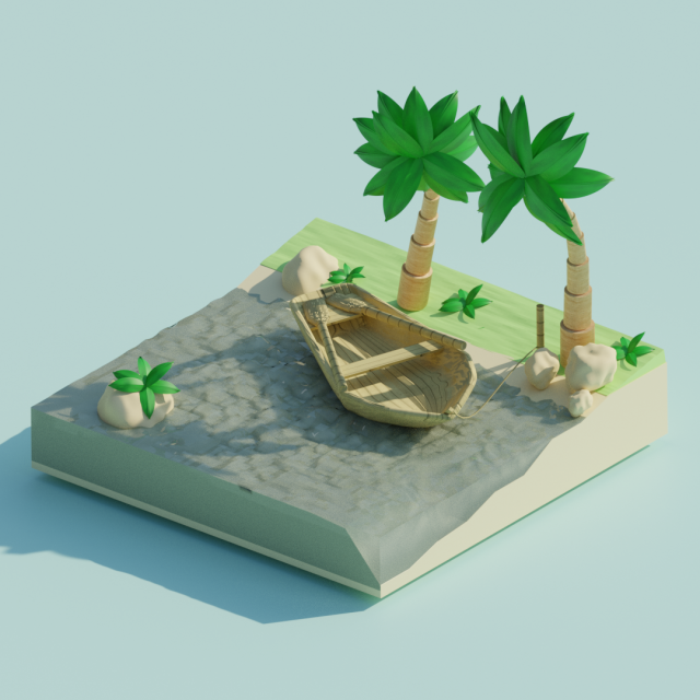 beach scene 3D Model .c4d .max .obj .3ds .fbx .stl .blend 