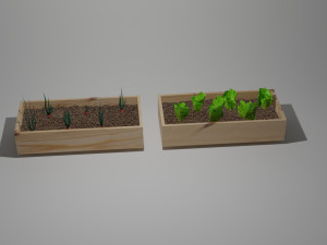 home garden boxes 3D Model