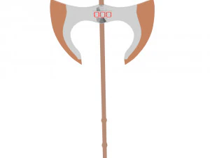 ascia a due mani Modello 3D