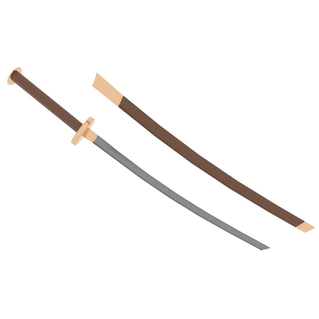 katana 3D Модель .c4d .max .obj .3ds .fbx .stl .blend 