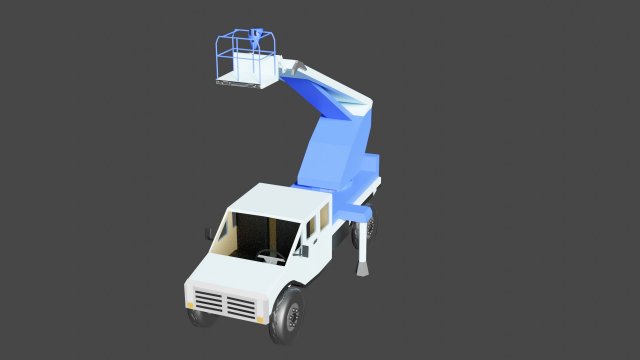 aerial platform Model 3D .c4d .max .obj .3ds .fbx .stl .blend 