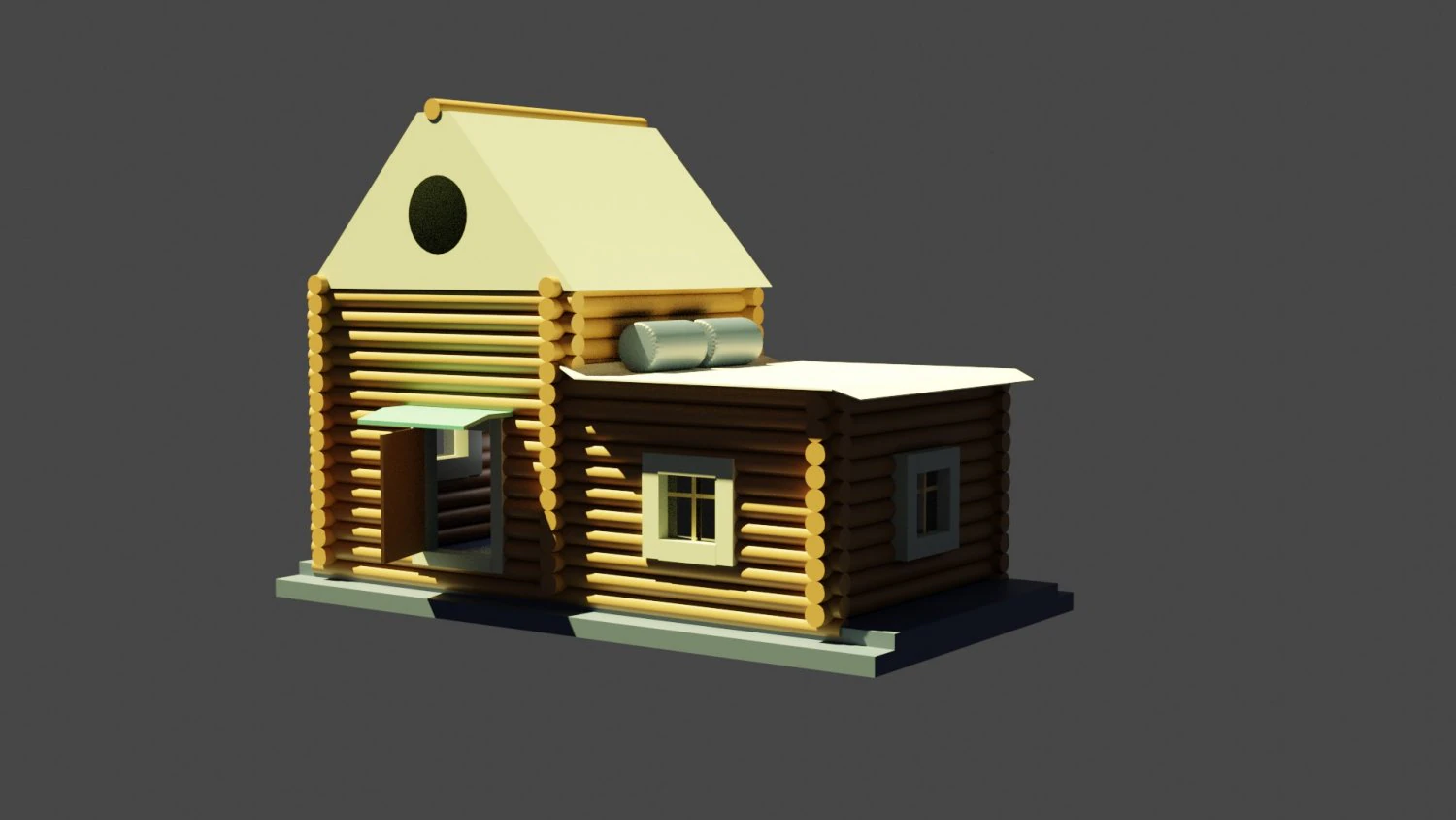 log house 3D Model .c4d .max .obj .3ds .fbx .stl .blend