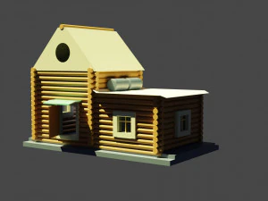 लॉग हाउस 3D मॉडल