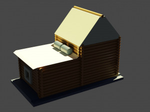 log house 3D Model